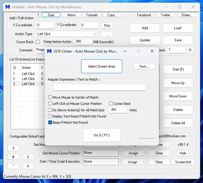 OCR Clicker to Automate Mouse Clicking in Auto Mouse Click Utility